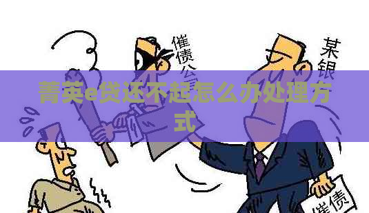 菁英e贷还不起怎么办处理方式