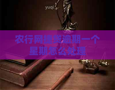 农行网捷贷逾期一个星期怎么处理