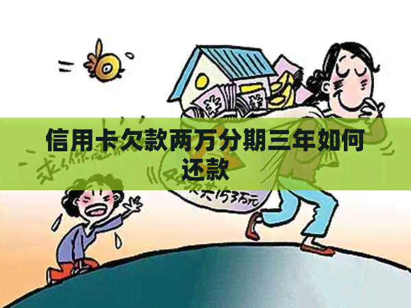 信用卡欠款两万分期三年如何还款