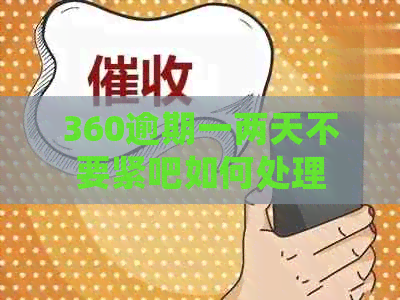 360逾期一两天不要紧吧如何处理