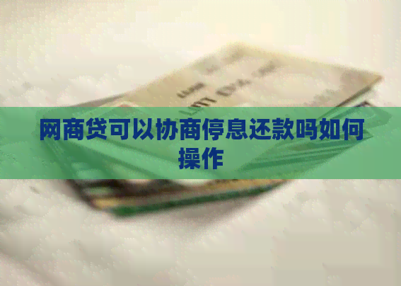 白条贷可以协商停息还款吗如何操作