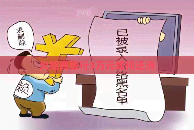 欠招商银行3万元如何还清