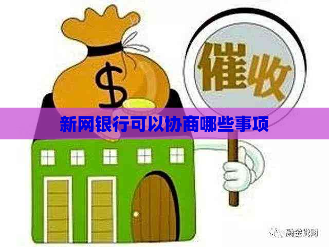 新网银行可以协商哪些事项