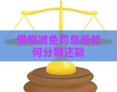 信用卡减免罚息后如何分期还款