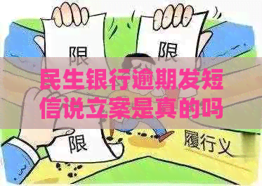 民生银行逾期发短信说立案是真的吗