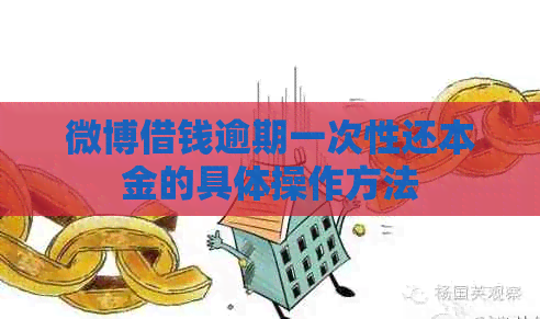 微博借钱逾期一次性还本金的具体操作方法