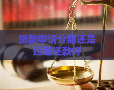 贷款申请分期还是延期还款好