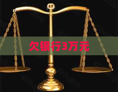 欠银行3万元