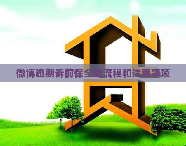 微博逾期诉前保全的流程和注意事项