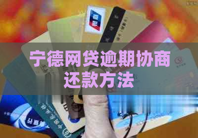 宁德网贷逾期协商还款方法
