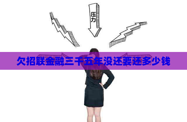 欠招联金融三千五年没还要还多少钱