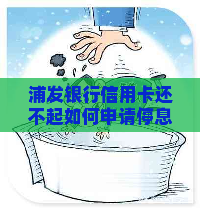 浦发银行信用卡还不起如何申请停息挂账