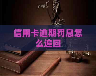 信用卡逾期罚息怎么追回
