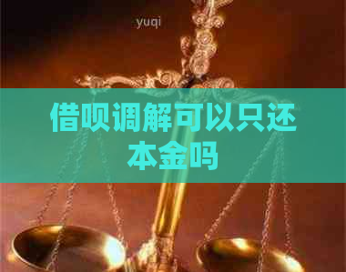 信用卡调解可以只还本金吗
