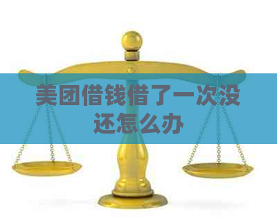 美团借钱借了一次没还怎么办