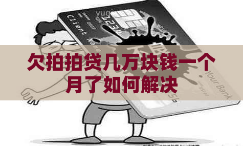 欠几万块钱一个月了如何解决
