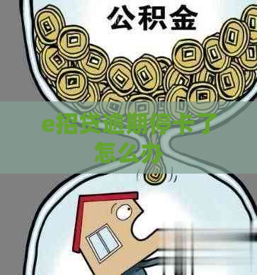 e招贷逾期停卡了怎么办