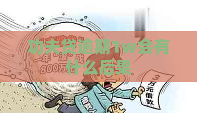 功夫贷逾期1w会有什么后果