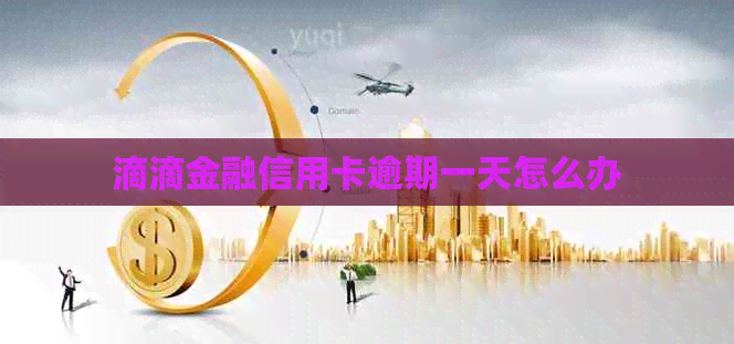 滴滴金融信用卡逾期一天怎么办