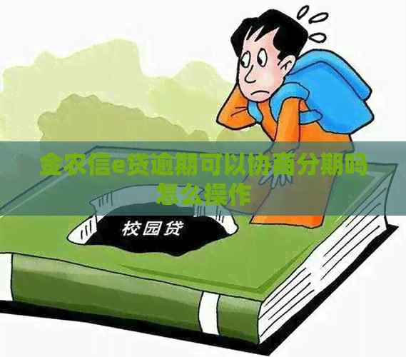 金农信e贷逾期可以协商分期吗怎么操作