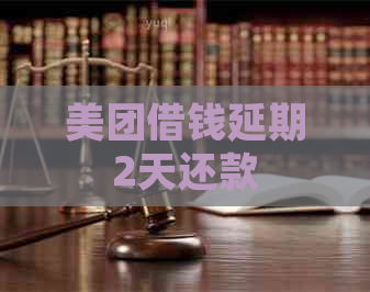 美团借钱延期2天还款