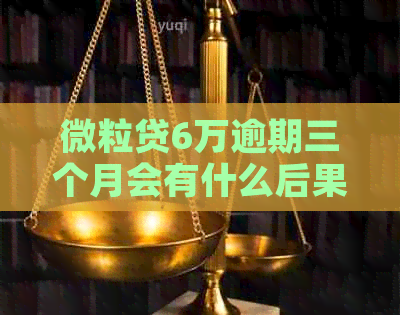 微粒贷6万逾期三个月会有什么后果