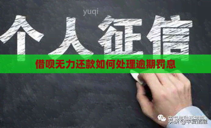 信用卡无力还款如何处理逾期罚息
