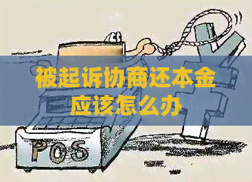 被起诉协商还本金应该怎么办