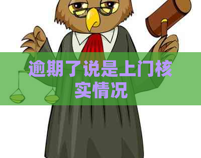 逾期了说是上门核实情况
