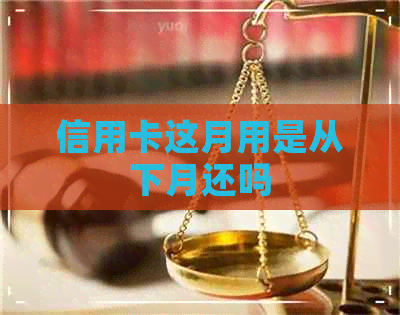 信用卡这月用是从下月还吗