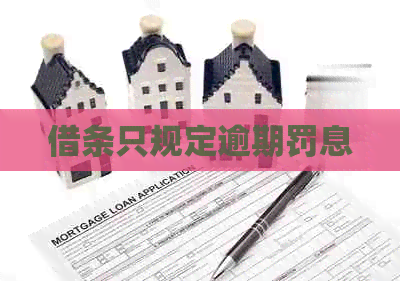 借条只规定逾期罚息