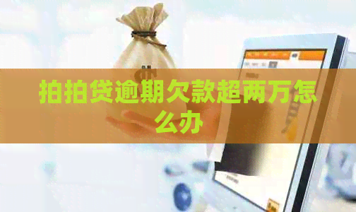 逾期欠款超两万怎么办