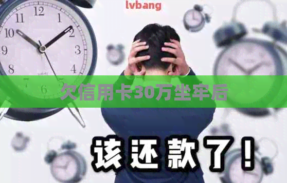 欠信用卡30万坐牢后