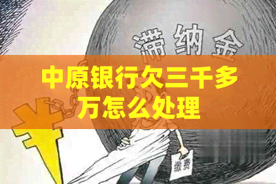 中原银行欠三千多万怎么处理