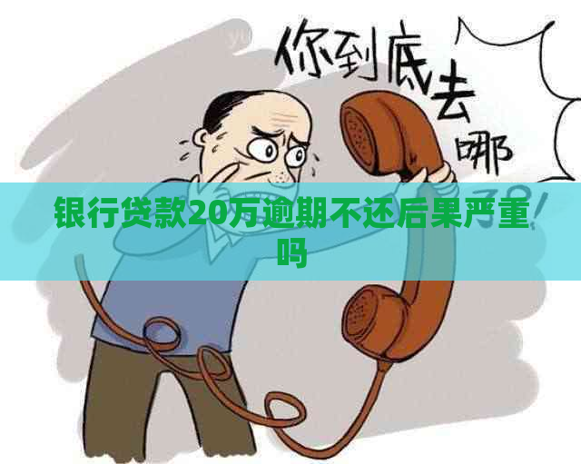 银行贷款20万逾期不还后果严重吗