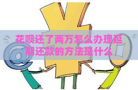 白条还了两万怎么办理延期还款的方法是什么