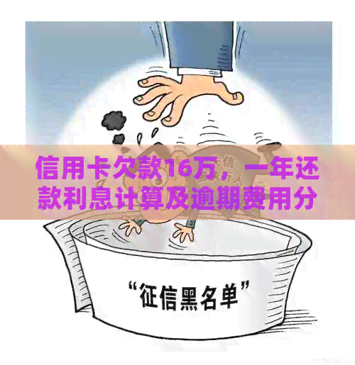 信用卡欠款16万，一年还款利息计算及逾期费用分析