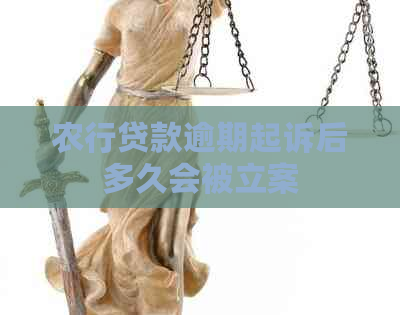 农行贷款逾期起诉后多久会被立案