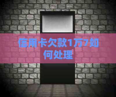 信用卡欠款1万7如何处理