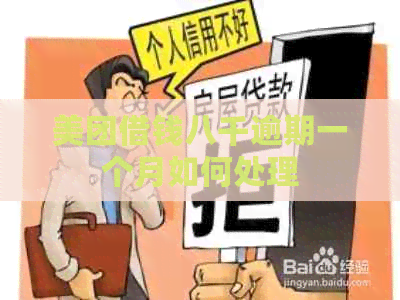 美团借钱八千逾期一个月如何处理