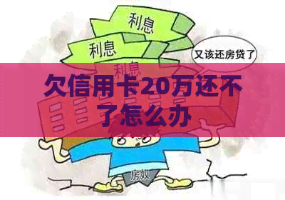 欠信用卡20万还不了怎么办