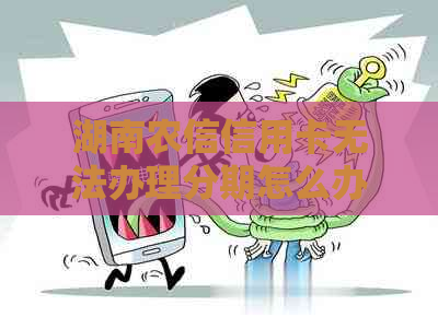湖南农信信用卡无法办理分期怎么办