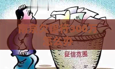 南京欠银行300万怎么办