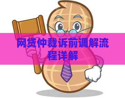 网贷仲裁诉前调解流程详解