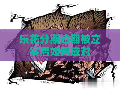 乐花分期逾期被立案后如何应对
