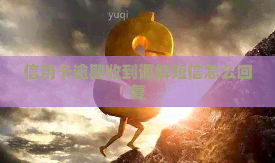 信用卡逾期收到调解短信怎么回复