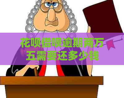 白条信用卡逾期两万五需要还多少钱