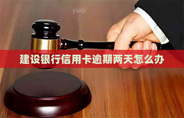 建设银行信用卡逾期两天怎么办