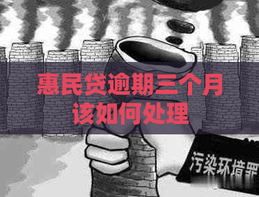 惠民贷逾期三个月该如何处理