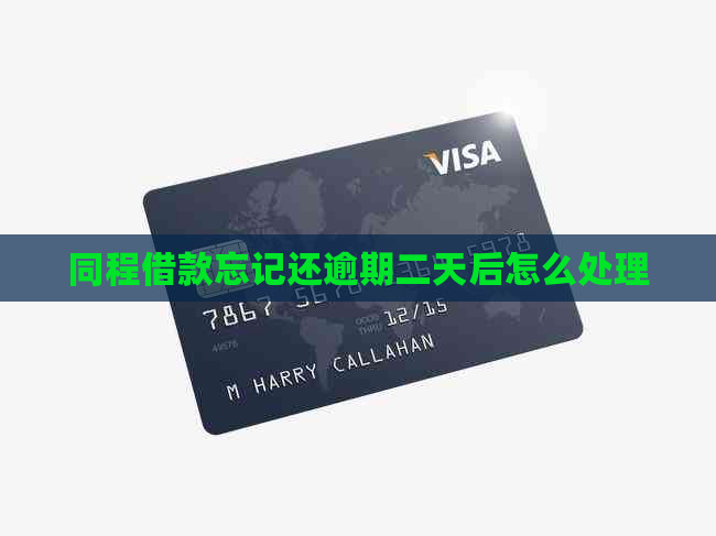 同程借款忘记还逾期二天后怎么处理